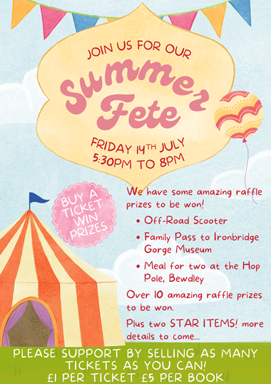 New date for Fete on Friday 21st July